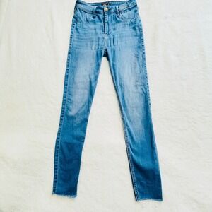 Abercrombie & Fitch Jeans Womens Sz 26/2R Simone High Rise Jean Legging Raw Cuff